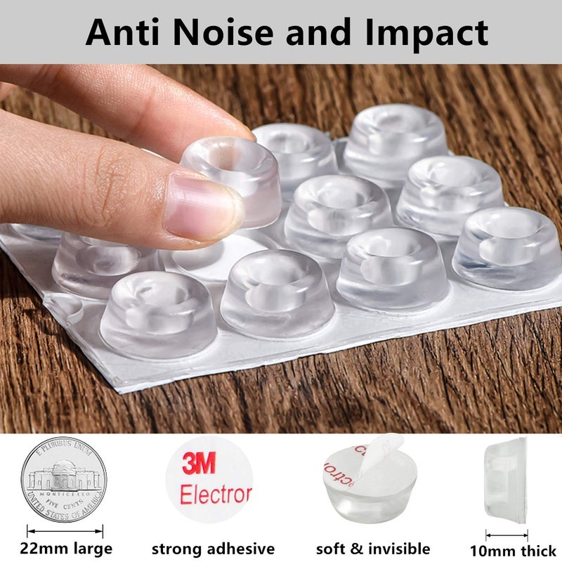 FURNIMATE Wall Protectors from Door Knobs 12PCS, Door Knob Wall Protector, Door Stoppers for Wall, Door Stoppers Wall Protector, Door Handle Stopper - Image 3